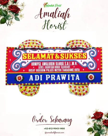 Papan Bunga Ucapan Selamat Larangan Luwok